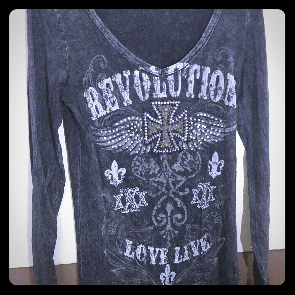 Daytrip studded long sleeve shirt